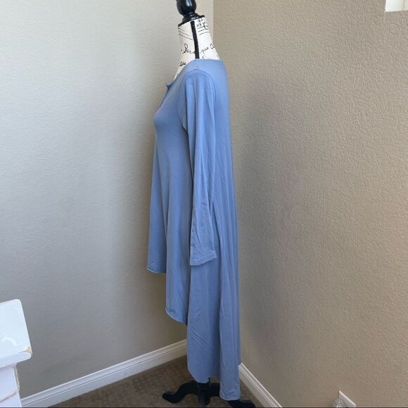 Mono B High-Low Blue Shirt Top Size S - Picture 4 of 15